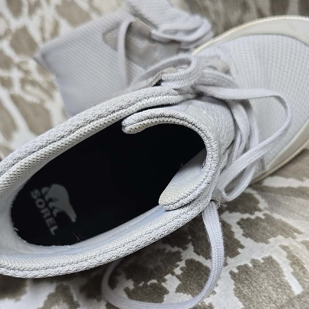Sorel Gray Sneakers with Breathable Mesh and Cushioned Sole - Picture 14 of 16